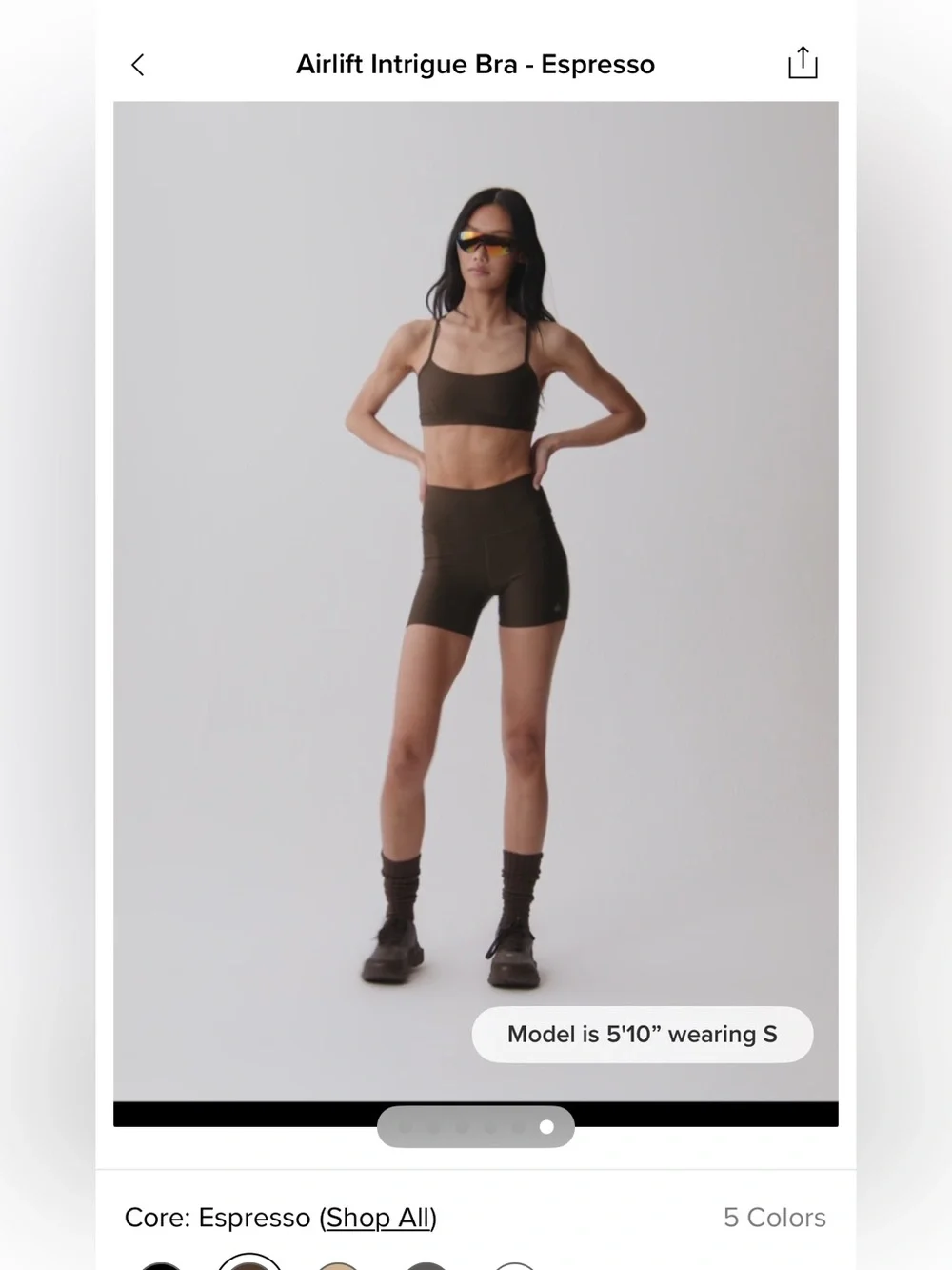 ALO Airlift Intrigue Bra Espresso